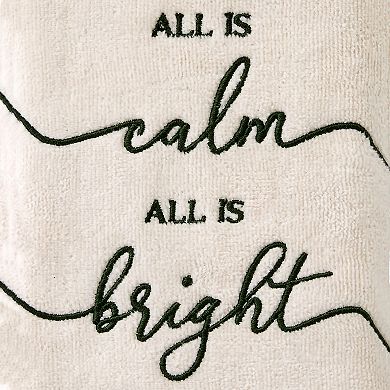 SKL Home 2-pc. All Is Calm Embroidered Christmas Hand Towel Set
