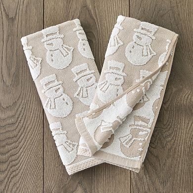 SKL Home 2-pc. Snowman Jacquard Holiday Hand Towel Set