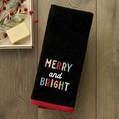 SKL Home 2-pc. Merry & Bright Embroidered Christmas Hand Towel Set