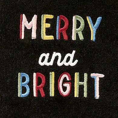 SKL Home 2-pc. Merry & Bright Embroidered Christmas Hand Towel Set