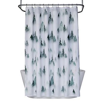 SKL Home Winter Pines Fabric Shower Curtain