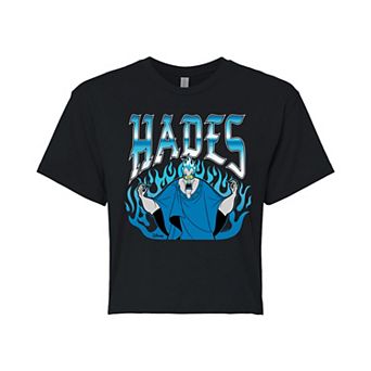 Juniors' Disney's Hercules Hades Bootleg Cropped Tee