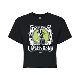 Juniors' Disney's Sleeping Beauty Maleficent Made For Mayhem Cropped Tee