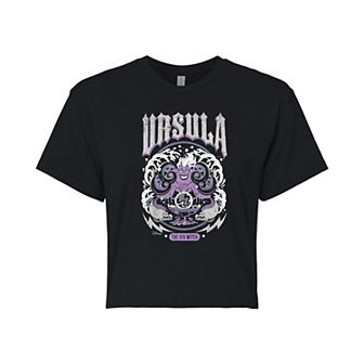 Juniors' Disney's The Little Mermaid Ursula The Sea Witch Metal Cropped Tee