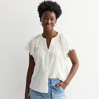 Women's Sonoma Goods For Life® Button Front Top
