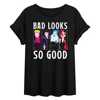 Juniors' Disney Villains Bad Looks So Good Oversized Tee