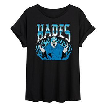 Juniors' Disney's Hercules Hades Bootleg Oversized Tee