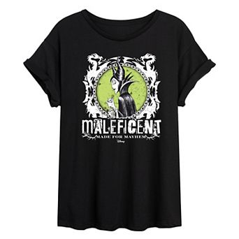 Juniors' Disney's Sleeping Beauty Maleficent Made For Mayhem Oversized Tee