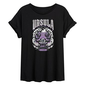 Juniors' Disney's The Little Mermaid Ursula The Sea Witch Oversized Tee