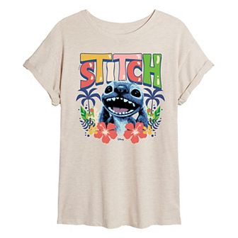 Juniors' Disney's Lilo & Stitch Live Action Oversized Tee