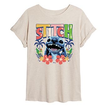 Juniors' Disney's Lilo & Stitch Live Action Oversized Tee