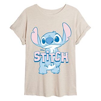 Juniors' Disney's Lilo & Stitch Oversized Tee