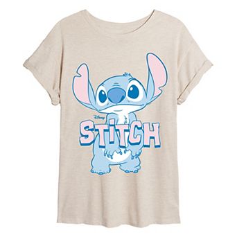 Juniors' Disney's Lilo & Stitch Oversized Tee