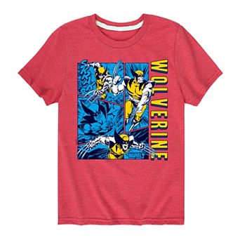 Boys 8-20 Marvel Wolverine Comic Panels Graphic Tee