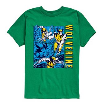 Boys 8-20 Marvel Wolverine Comic Panels Graphic Tee