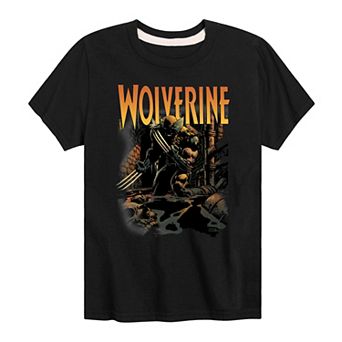 Boys 8-20 Marvel Wolverine Comic Art Graphic Tee