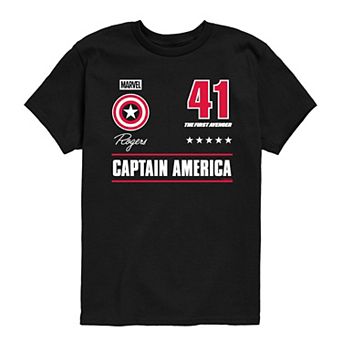 Boys 8-20 Marvel Captain America Jersey Graphic Tee