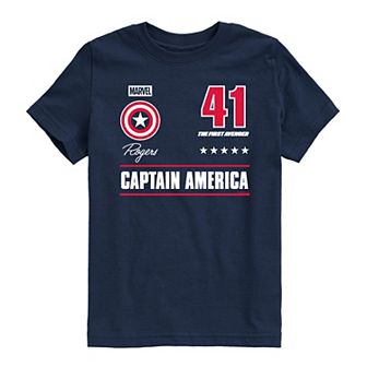 Boys 8-20 Marvel Captain America Jersey Graphic Tee