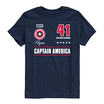 Boys 8-20 Marvel Captain America Jersey Graphic Tee