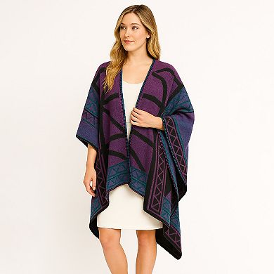 Women's Mellow World Geometric Open-Front Shawl