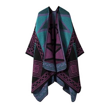 Women's Mellow World Geometric Open-Front Shawl