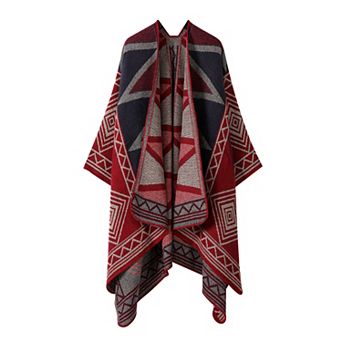 Women's Mellow World Geometric Open-Front Shawl