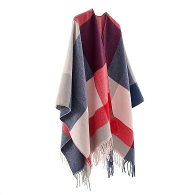 Women's Mellow World Fringed Color Block Shawl