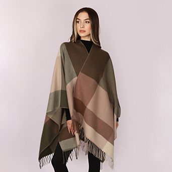 Women's Mellow World Fringed Color Block Shawl