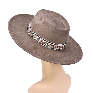 Women's Mellow World Felt Hat With Floral Embroidery Band