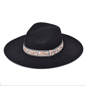 Women's Mellow World Felt Hat With Floral Embroidery Band