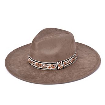 Women's Mellow World Felt Hat With Floral Embroidery Band