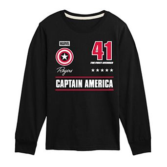 Boys 8-20 Marvel Captain America Long Sleeve Graphic Tee