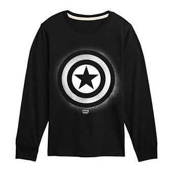 Boys 8-20 Marvel Captain America Logo Long Sleeve Graphic Tee