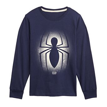 Boys 8-20 Marvel Spider-Man Symbol Spray Long Sleeve Graphic Tee