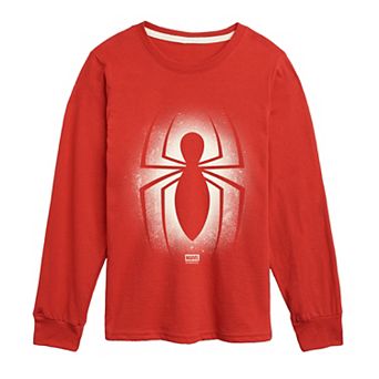 Boys 8-20 Marvel Spider-Man Symbol Spray Long Sleeve Graphic Tee