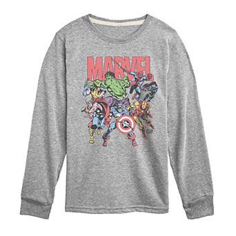 Boys 8-20 Marvel Comic Vintage Long Sleeve Graphic Tee