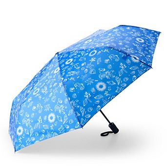 Coastal Vibes Compact Folding Umbrella