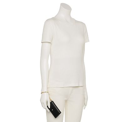 LC Lauren Conrad Dahlia Flap Chain Wristlet