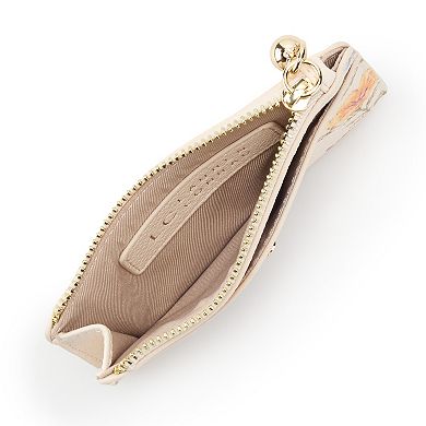 LC Lauren Conrad Amiga Top Zip Card Case With Floral Design