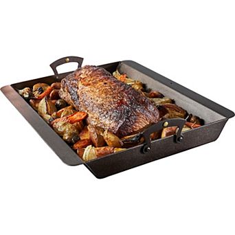 Classic Cuisine Iron Roasting Pan with Handles
