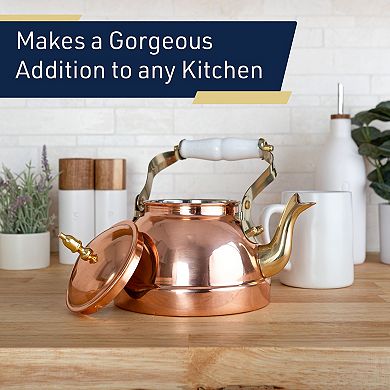 Classic Cuisine 7.25-Cup Copper Tea Kettle