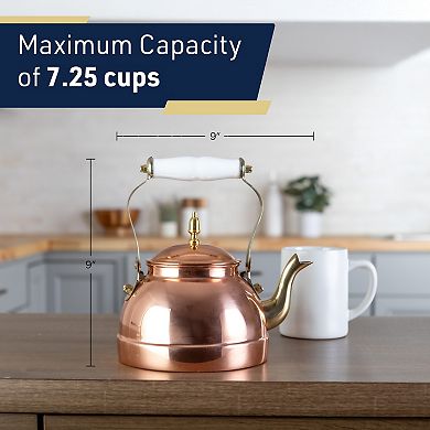 Classic Cuisine 7.25-Cup Copper Tea Kettle