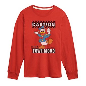 Boys 8-20 Disney's Donald Duck In A Fowl Mood Long Sleeve Graphic Tee