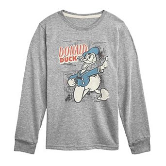 Boys 8-20 Disney's Donald Duck Vintage Comic Long Sleeve Graphic Tee