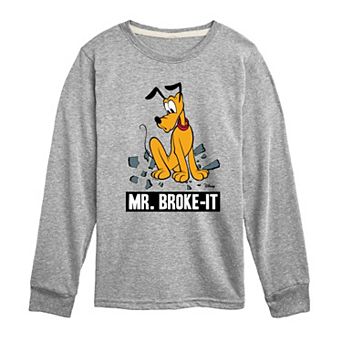 Boys 8-20 Disney's Pluto Mr. Broke-It Long Sleeve Graphic Tee
