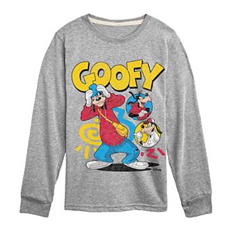Boys 8-20 Disney's Goofy 90s Bootleg Long Sleeve Graphic Tee