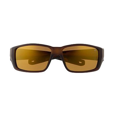 Men’s Hurley Polarized Beveled Wrap Sunglasses With Rubber Accents
