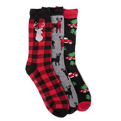 Men's MUK LUKS 3-Pack Novelty Socks