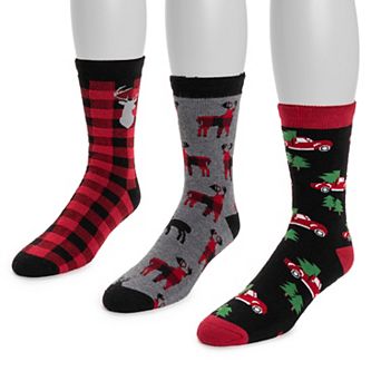 Men's MUK LUKS 3-Pack Novelty Socks
