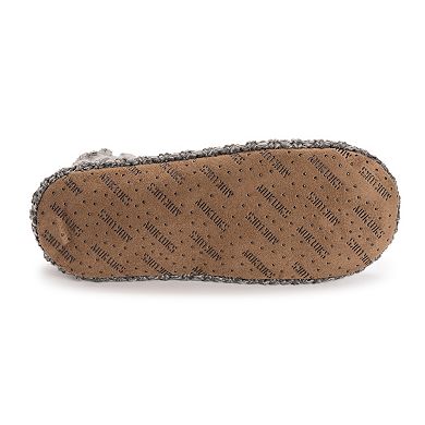 MUK LUKS Men's Cable Knit Bootie Slippers